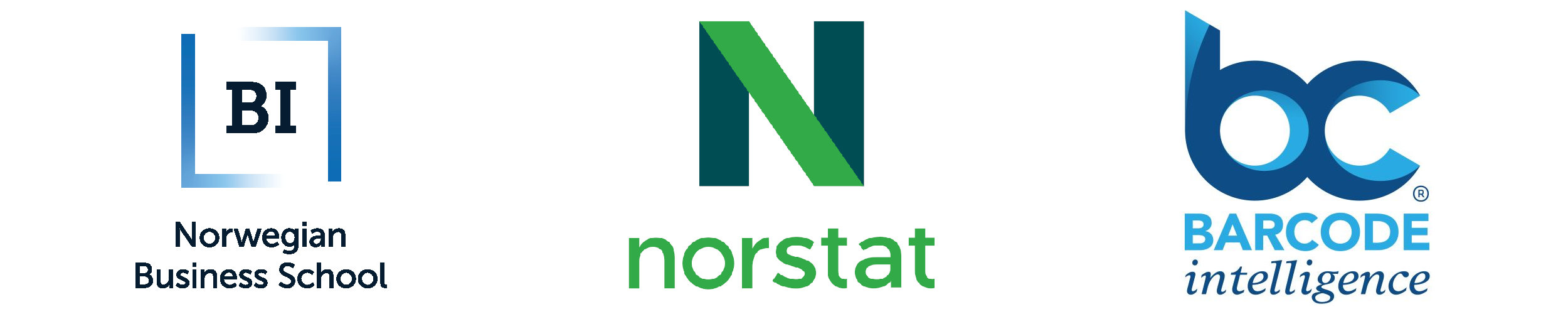 BI, Norstat og bc sine logoer