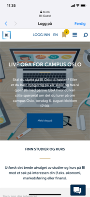 Bilde av at du har logget på gjestenettverket